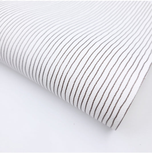 Black Pin Stripe Artisan Leatherette