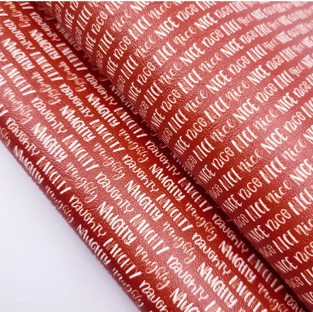 Naughty or Nice? Rich Red Artisan Leatherette