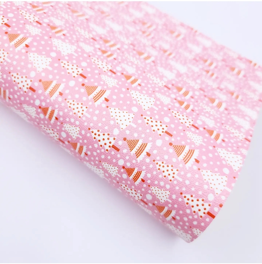 Pink & Red Trees Artisan Leatherette