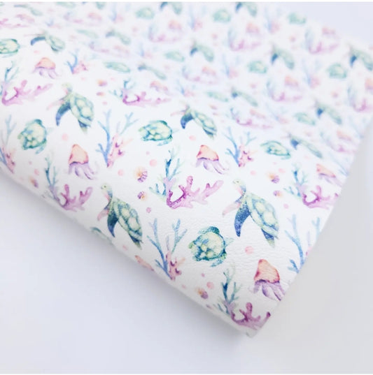 Watercolour Sea Life Artisan Leatherette