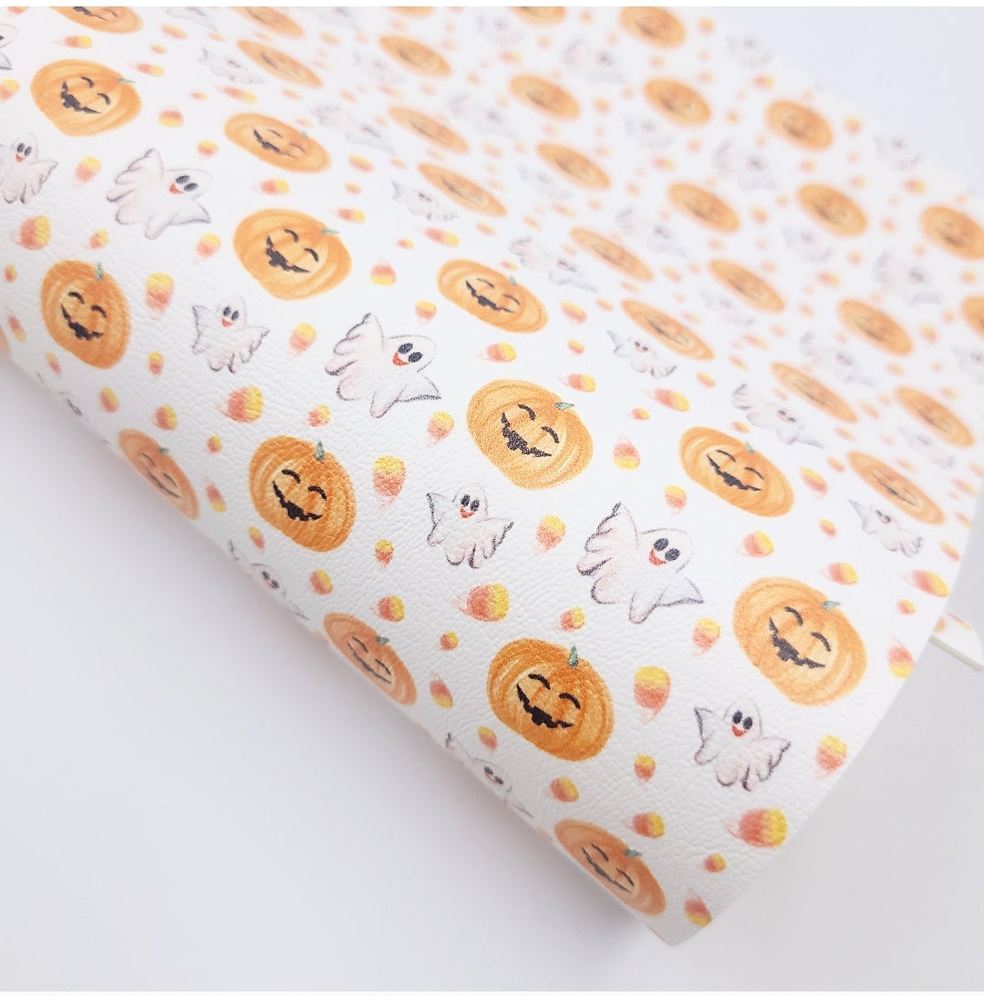 Ghosts & Pumpkins Artisan Leatherette