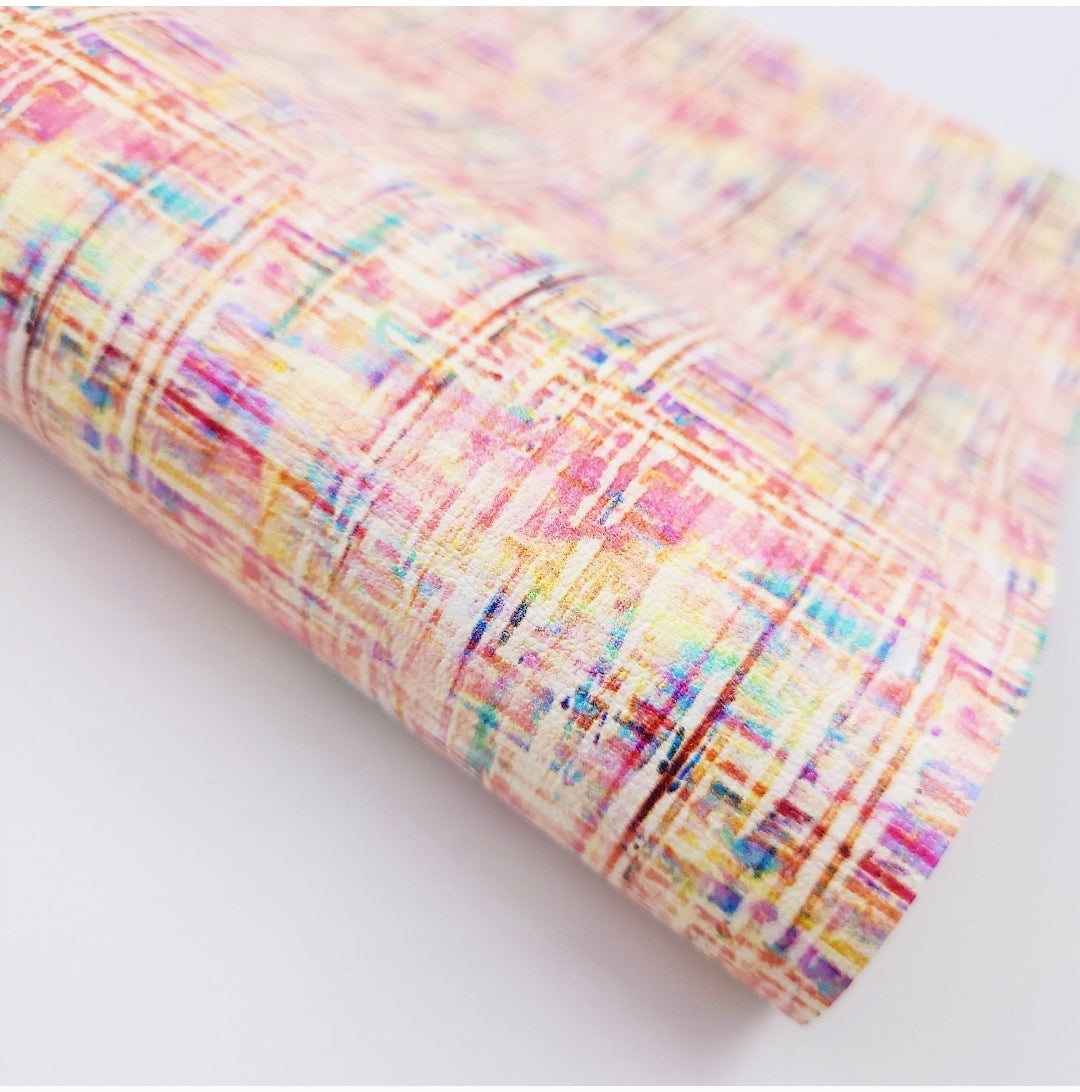 Abstract Plaid Artisan Leatherette