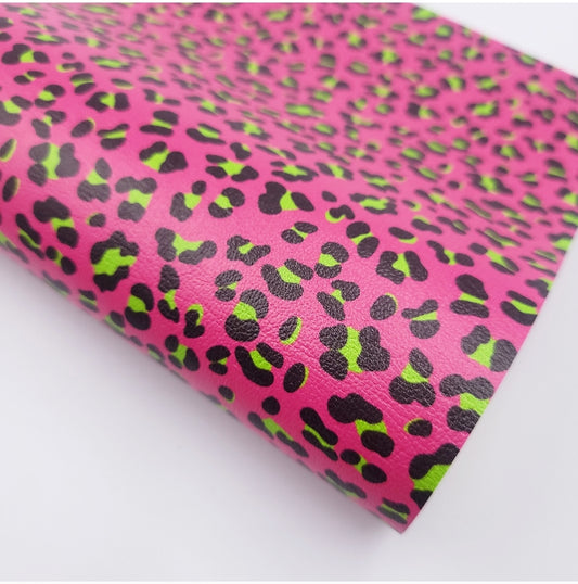 Hot Pink Leopard Artisan Leatherette