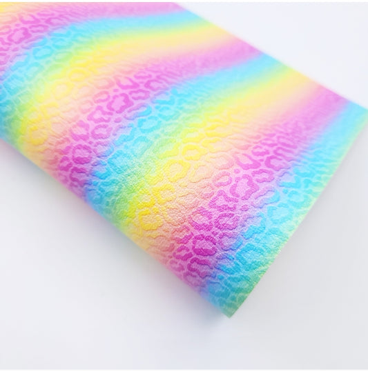 Neon Leopard Print Artisan Leatherette