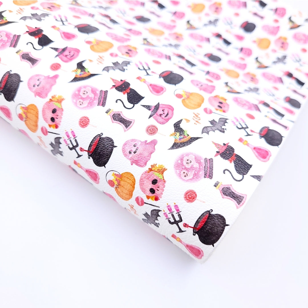 Pink Halloween Artisan Leatherette