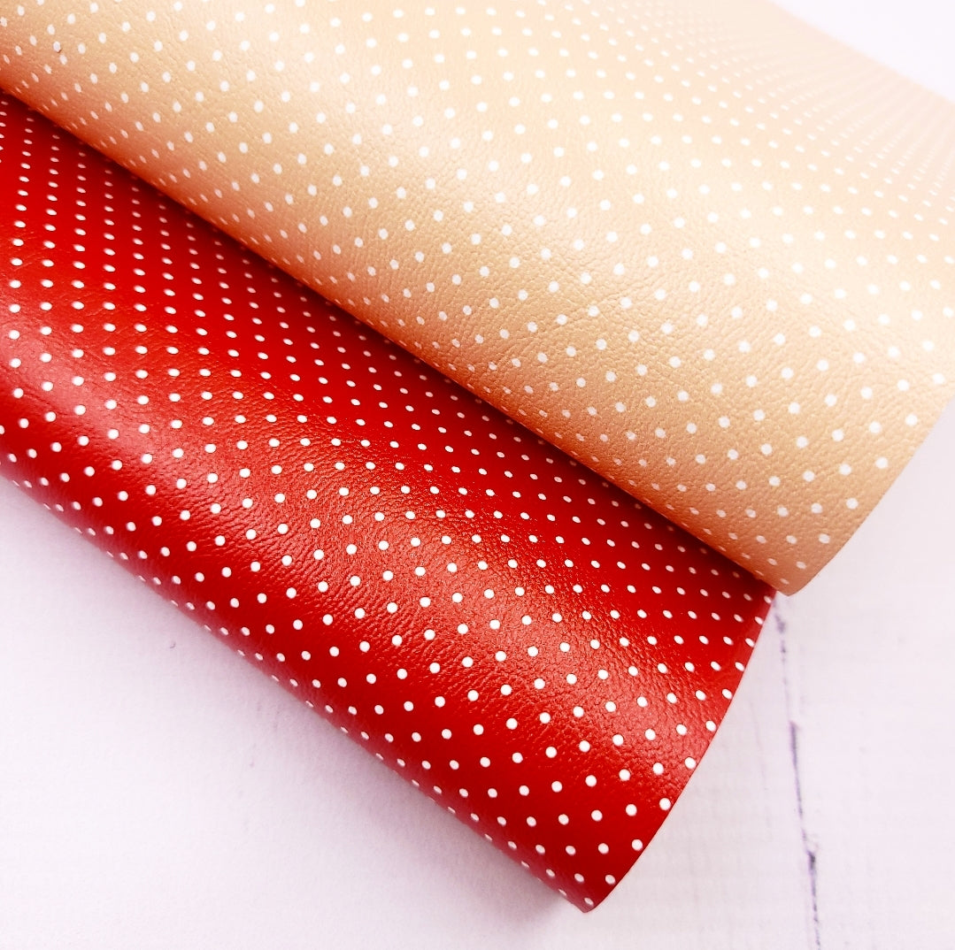 Country Christmas Polka Dot Artisan Leatherette