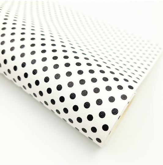 Black Polka Dots Artisan Leatherette
