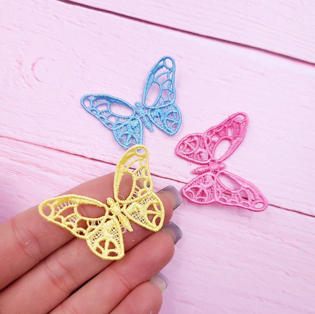 Lace Butterfly Fetlies / Strip of 3