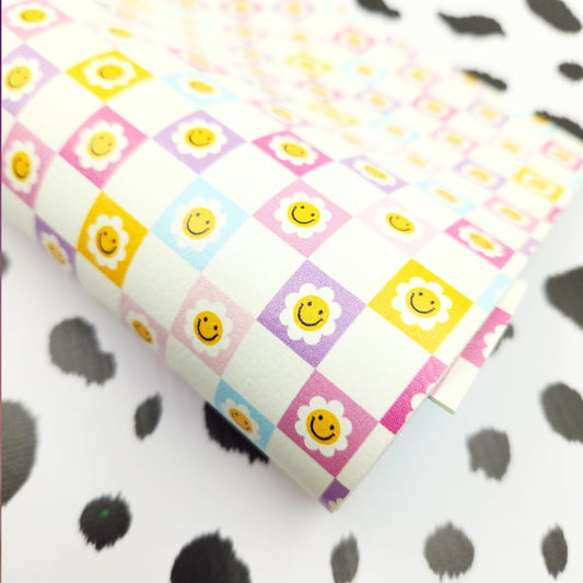 Checkered Daisies Artisan Leatherette