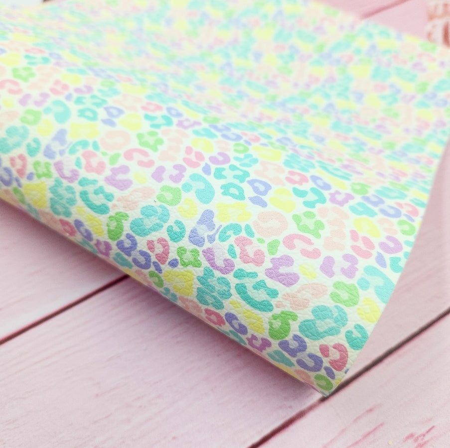 Leopard Pastels Artisan Leatherette
