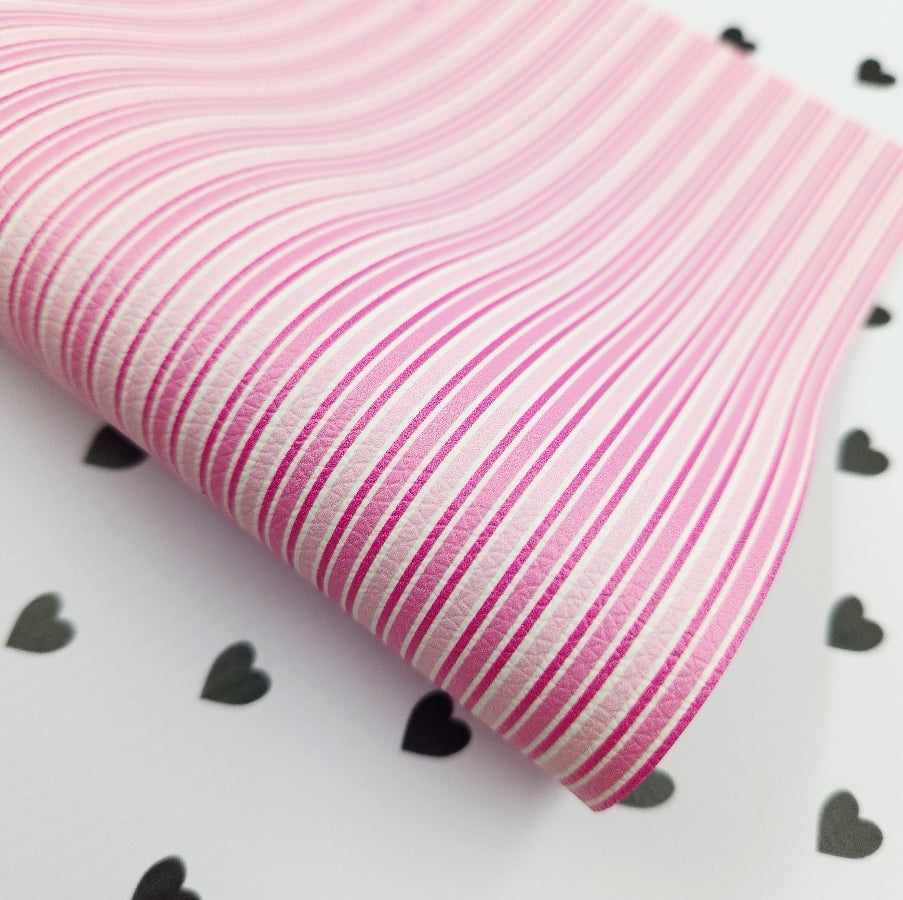 Barbie Pink Stripe Artisan Leatherette