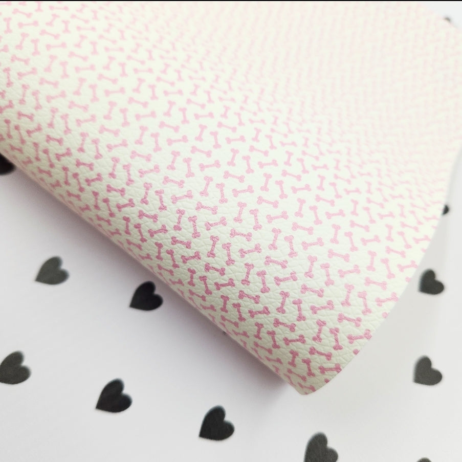 Pink Puppy Bones Artisan Leatherette