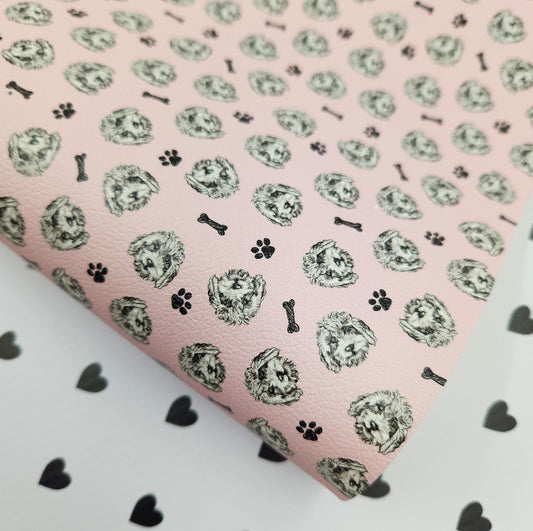 Cockapoo on Pink Artisan Leatherette