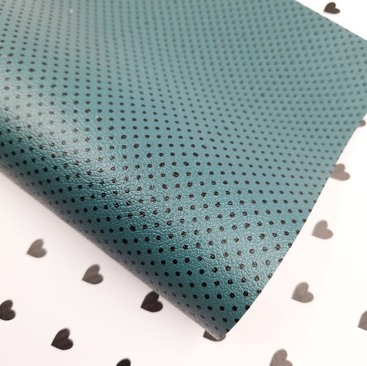 Polka Dot on Teal Artisan Leatherette