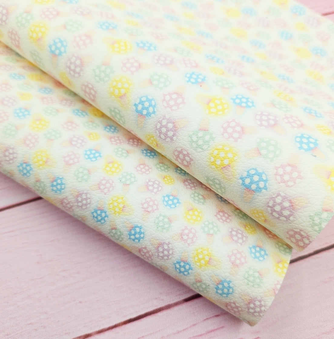 Pastel Rainbow Toadstool Artisan Leatherette