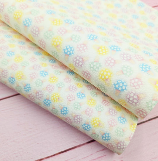 Pastel Rainbow Toadstool Artisan Leatherette