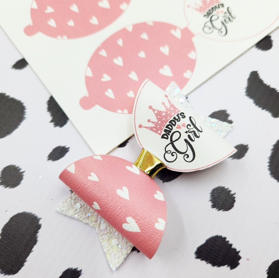 Daddy's Girl Leatherette Bow Loops
