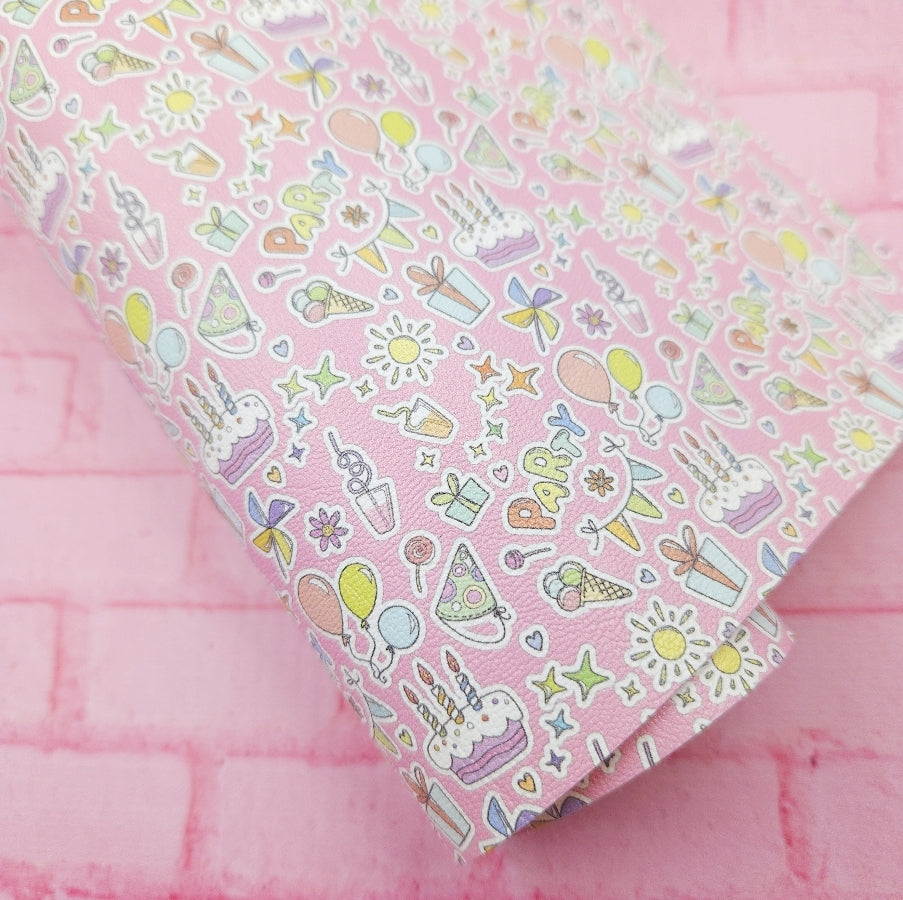 Birthday Stickers Artisan Leatherette