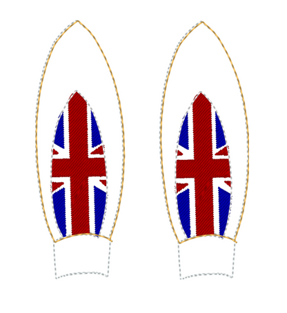 UK Flag Bunny Ear Slider | Digital Embroidery File