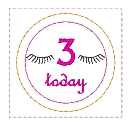 Unicorn Birthday Badge | Digital Embroidery File