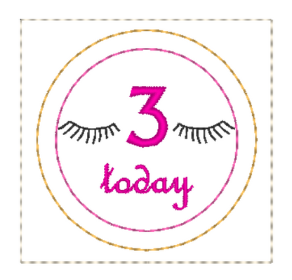 Unicorn Birthday Badge | Digital Embroidery File