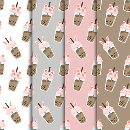 Kawaii Animal Boba Tea Artisan Leatherette