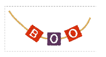 Ghost with Party Hat Bow Peeker | Digital Embroidery File