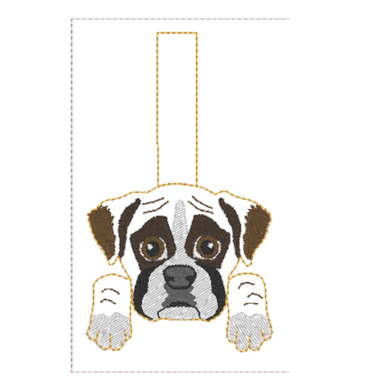 Boxer Dog Keyring - Digital Embroidery File