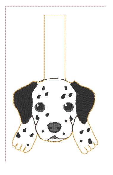 Dalmatian Dog Keyring | Digital Embroidery File