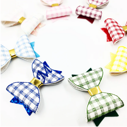Gingham Bow Loops | Digital Embroidery File