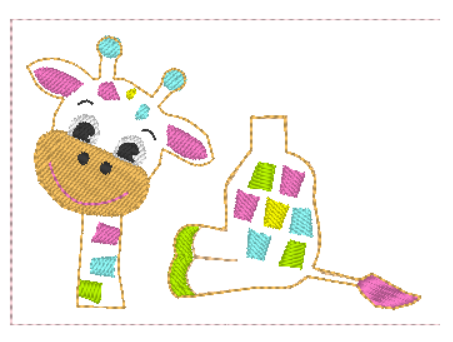 Giraffe Peekabum  | Digital Embroidery File