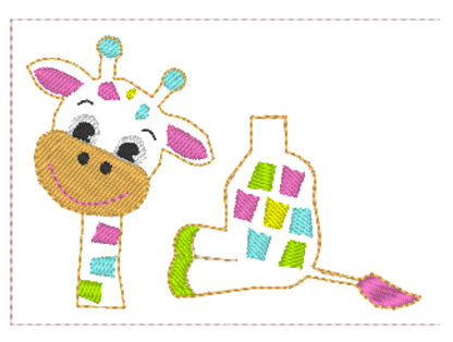 Giraffe Peekabum  | Digital Embroidery File