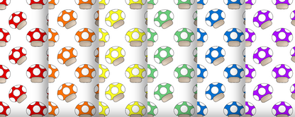 Bright Mushrooms & Polka Artisan Leatherette