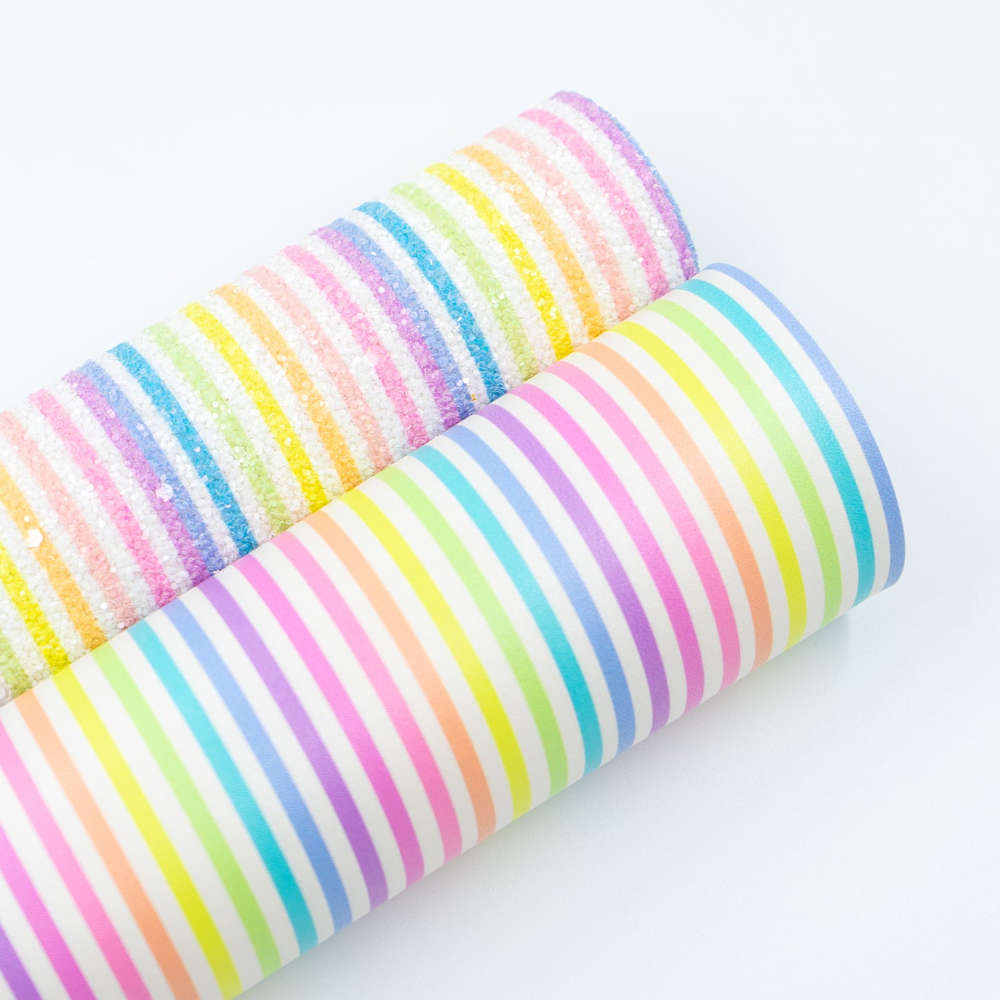 Bright Stripy Rainbow Artisan Leatherette