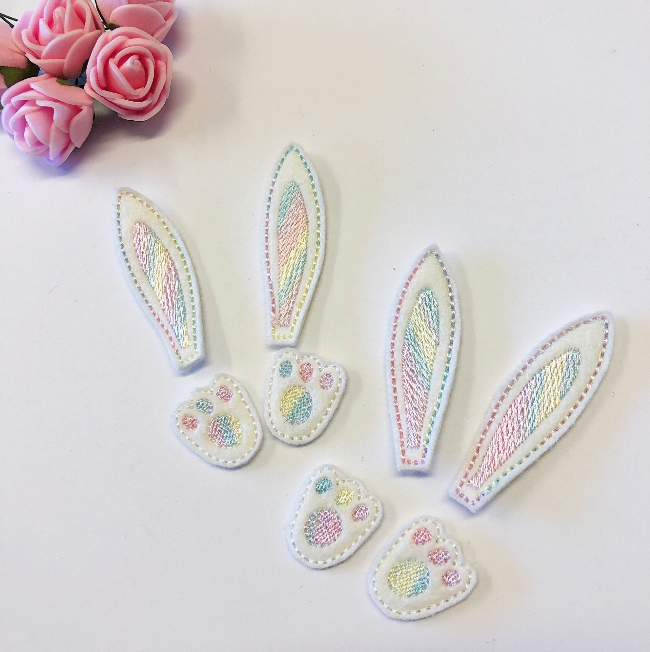 Bunny Features Felties - Strips of 4