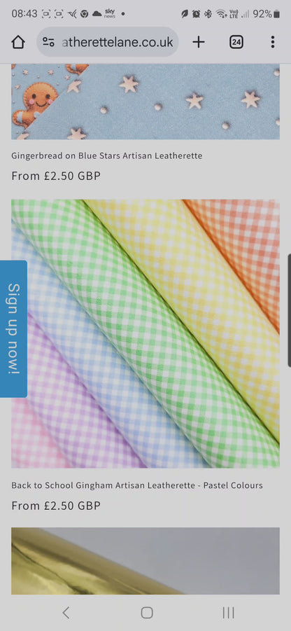 Sample Leatherette Sheet