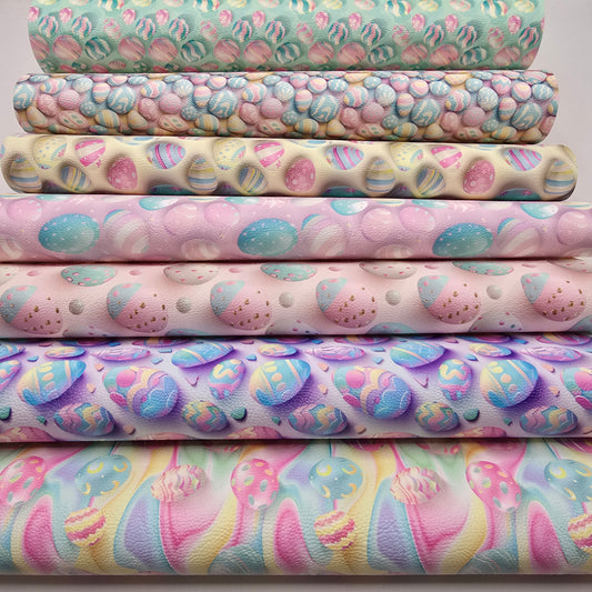 Pastel Easter Eggs Collection Artisan Leatherette