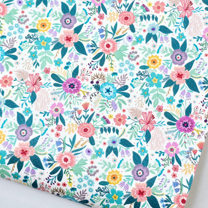 Floral Blue Haze Artisan Leatherette