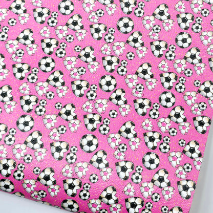 I Heart Football Pink Artisan Leatherette