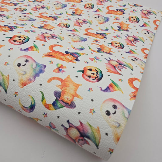 Rainbow Halloween Artisan Leatherette