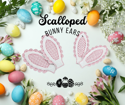 Scalloped Bunny Ears - Strips of 3