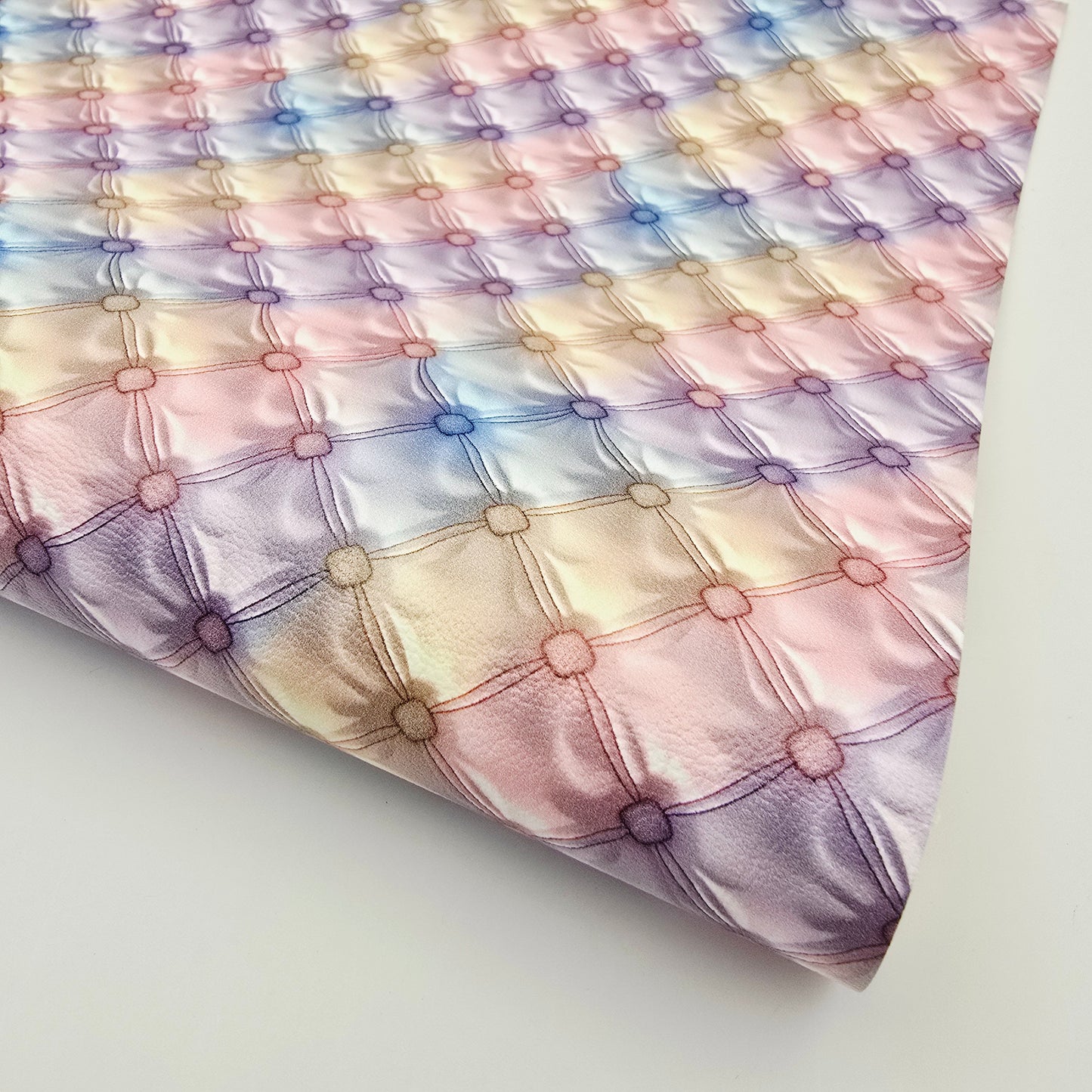 Pastel Ombre Quilted Artisan Leathette