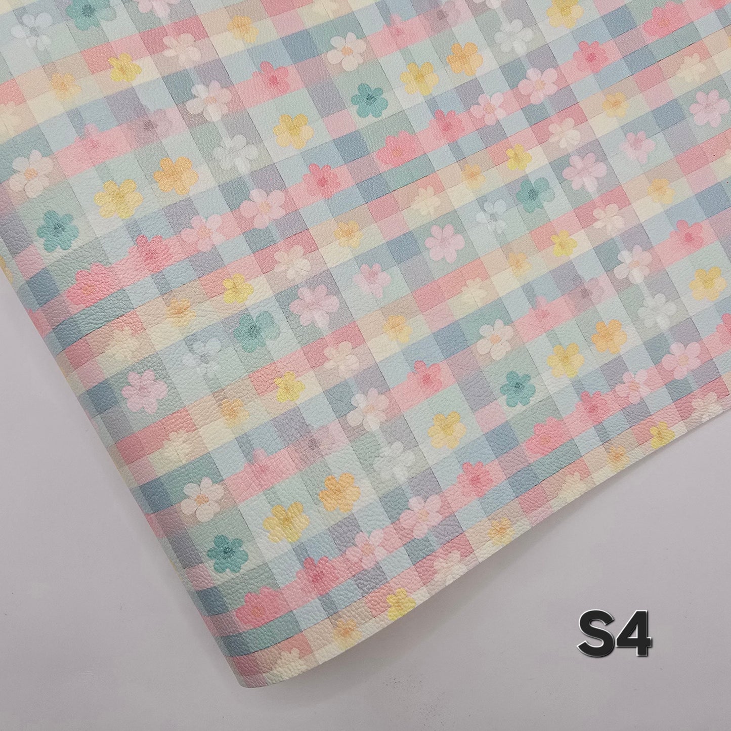 Floral Pastel Plaids Collection Artisan Leatherette