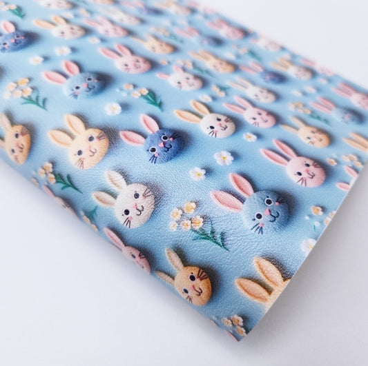 3D Felt Bunnies Artisan Leatherette