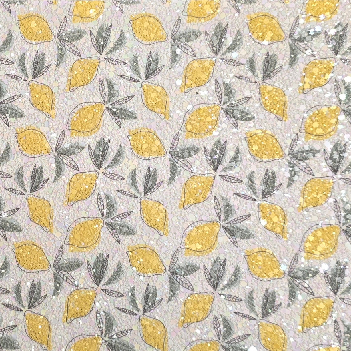 Lemons Printed Chunky Glitter