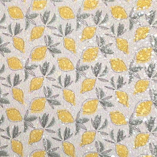 Lemons Printed Chunky Glitter