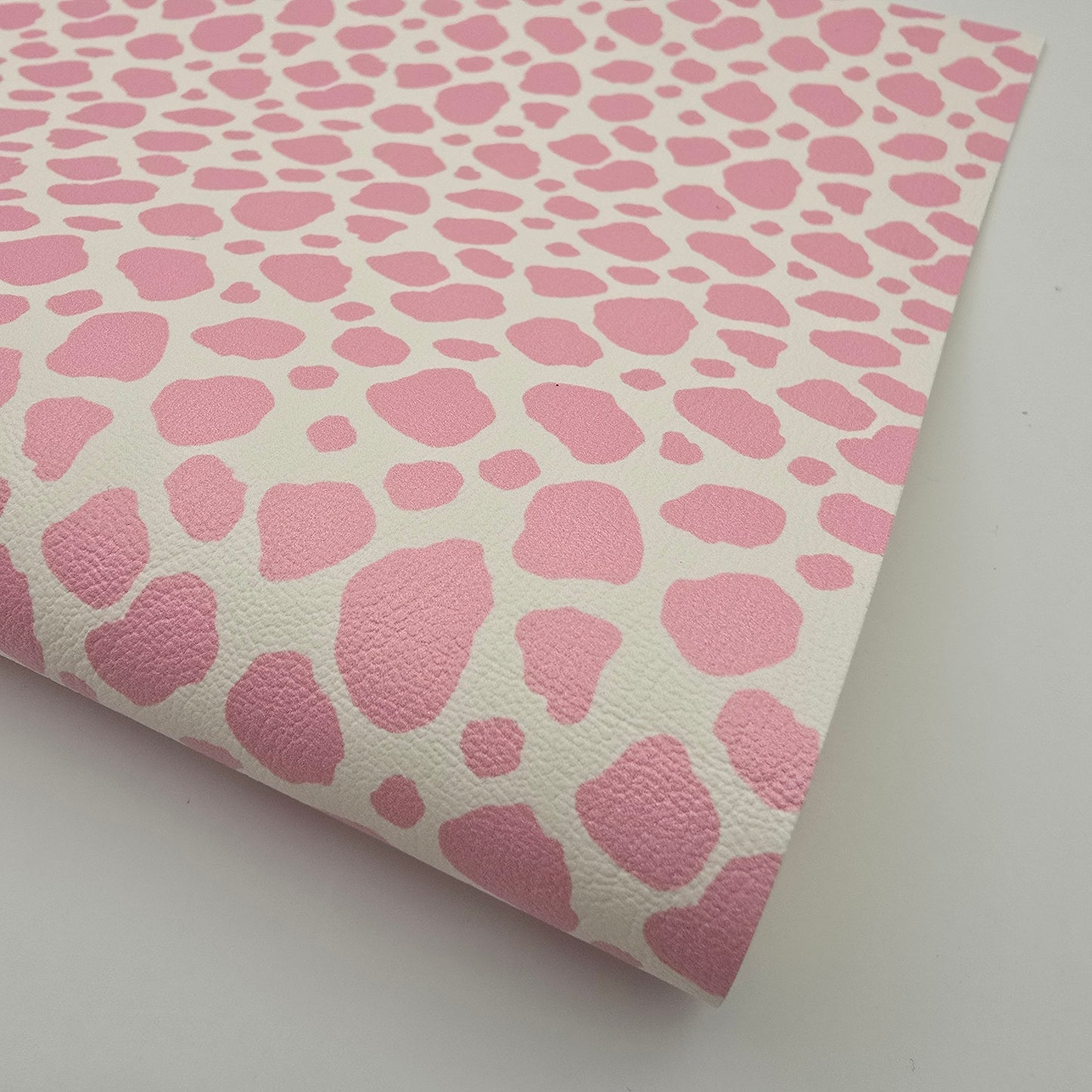 Pink Cow Print Artisan Leatherette