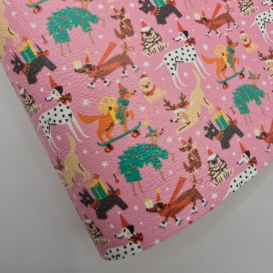 Christmas Pups Artisan Leatherette