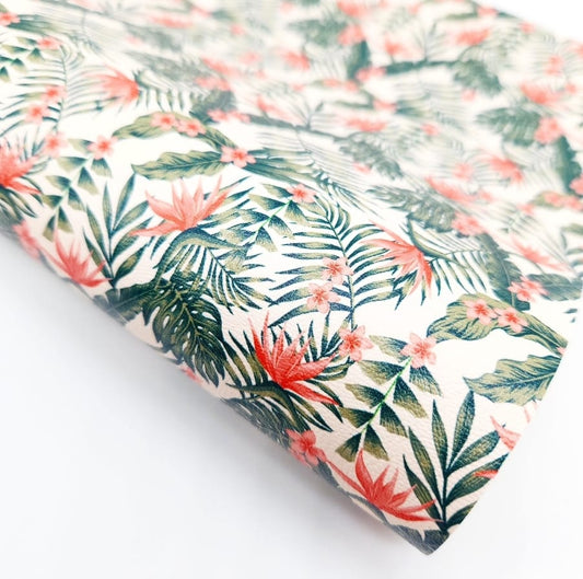 Coral Tropical Artisan Leatherette