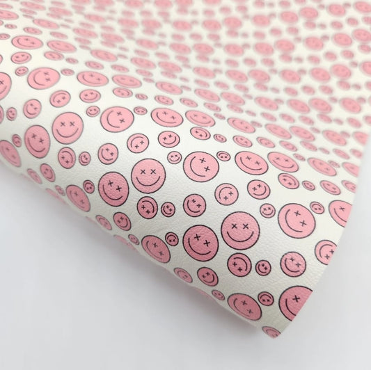 Retro Smiley Faces Artisan Leatherette
